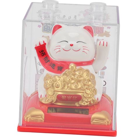 solaire chat porte bonheur détecteur de lumière agite (1/5)