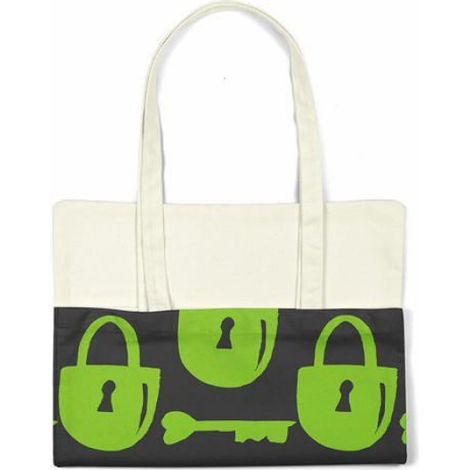 Sac Shopping - Coton - Vert - Porté Épaule - 70 x 34 x 1 cm - 100 g (1/4)