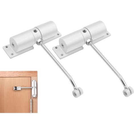 2 Pièces Ferme Porte Automatique, Réglable Ferme Porte à Ressort, Groom Fermeture Porte avec Tige de Réglage, pour le Bureau à Domicile (1/5)