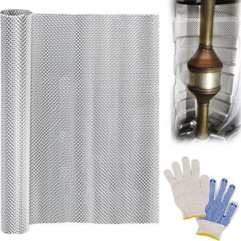 Feuille de protection thermique en aluminium – Résistance 650 °C – Isolation acoustique – Réduction chaleur 90 % pour automobile (1/5)