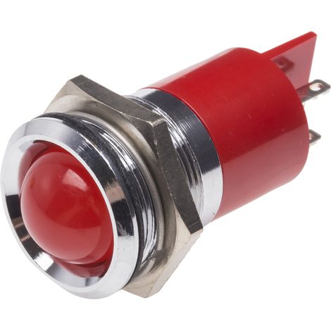 Voyant LED lumineux Rouge RS PRO, dia. 22mm, 12V ( Prix pour 1 )