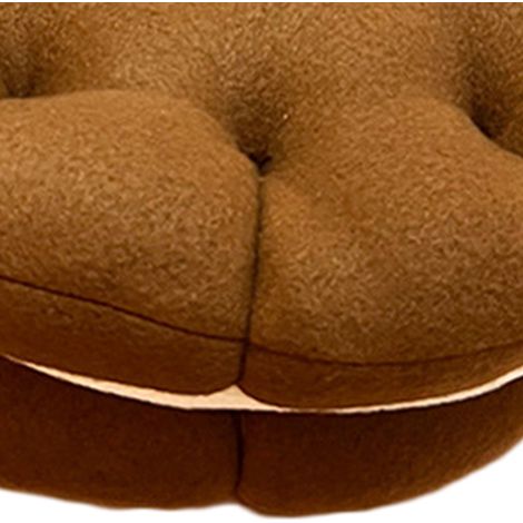Coussin de siège épais en forme de biscuit sandwich, coussin de tabouret extra épais, coussin de tête de lit pour chambre d'enfant en résidence étudiante, coussin pour les fesses, couleur chocolat/450 (1/5)