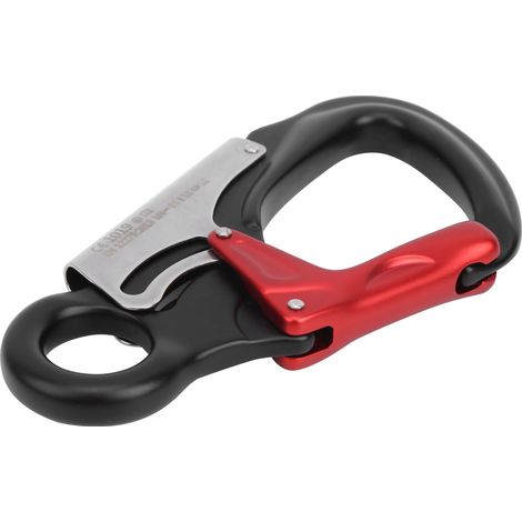 Schwarzer 35-kN-Kletterkarabiner, Sicherheitsausrüstung für Bergsteigen und Wandern