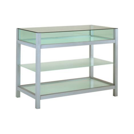 Banco con struttura in legno con cristalli temperati e teca h 15 cm Colore Ciliegio (1/2)