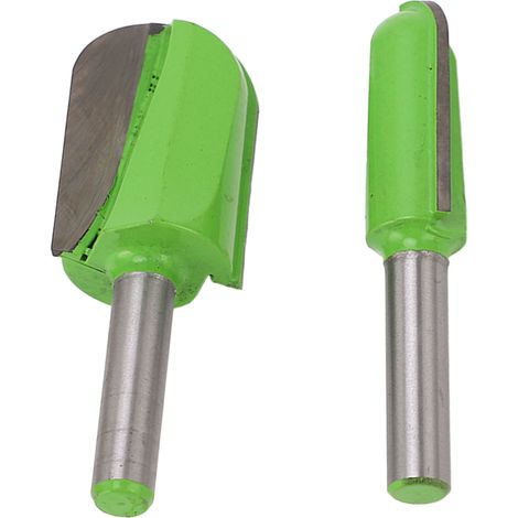 Lot de 2 fraises à rainurer de 20 cm (8 pouces) pour la sculpture de plats, bols et plateaux, gabarit pour défonceuse, vert vif, pour menuisiers. (1/5)