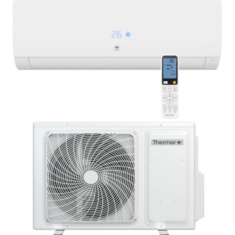 Thermor – Climatiseur réversible mono-split 3,5 kW – Unité intérieure murale blanche – Purification air LED UV-C – Classe A+++ – Mode ECOPILOT