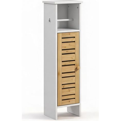 Finition blanche et bois de bambou colonne de salle de bain 21 x (1/5)