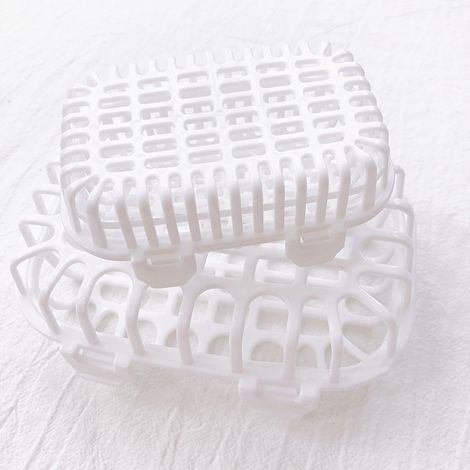 Lot de 2 boîtes de rangement et nettoyage pour vaisselle et moules de cuisson (1/3)