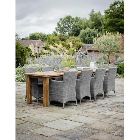 Garden Trading St Mawes Refectory Dining Table Large Wooden Teak 10 Seater (1/4)