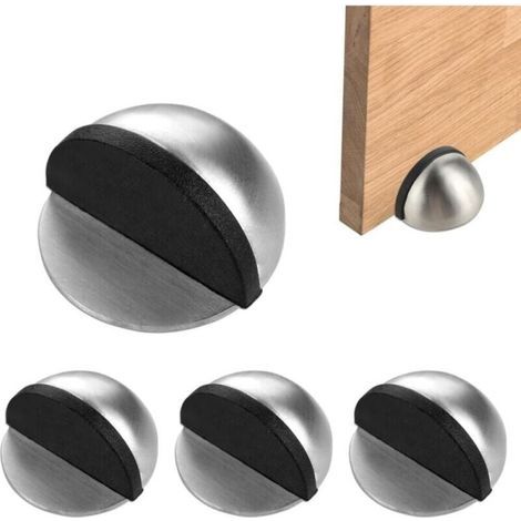 Set mit 4 Türstoppern, selbstklebende ovale Türstopper für Hartböden und Glastüren, für den Einsatz zu Hause und im Büro (45 x 26 mm) (1/3)