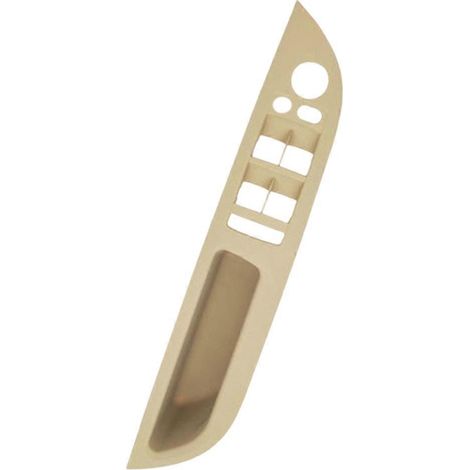 Enjoliveur beige de commande de lève-vitre côté conducteur gauche 51416983705 pour BMW Série 5 E60 E61 2008-2010, panneau supérieur d'accoudoir de porte (1/5)