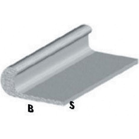 profilo unghietta cm 100 h cromato 18x1 mm asta aste profili alluminio (1/2)
