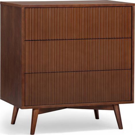 Teamson Home Tremolo Chest of Drawers 3 Drawer Bedroom Dresser, Walnut (1/5)