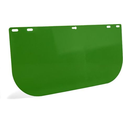 visor pantalla fp-416. plástico rígido. verde. fijación ranurada. forma rectangular alargada - hokmand