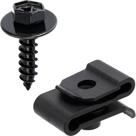 Kit 10 Rivets Plastique + Écrous U pour Toyota pour lexus Kit(black) (1/5)
