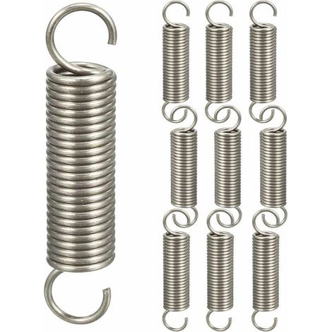 10pcs Ressort Double Crochet Ressorts de Traction,Ressorts de Compression Ressort Crochet Assortiment de Ressort,1.21145mm