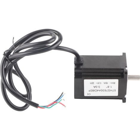 Schrittmotor 57, 4-adrig, 1,8 Nm, 1,8° Anstellwinkel, geräuscharm, für Getriebemaschinen, 24 V, 3 A, 72W57HS7630A4D8, einwellig (1/5)