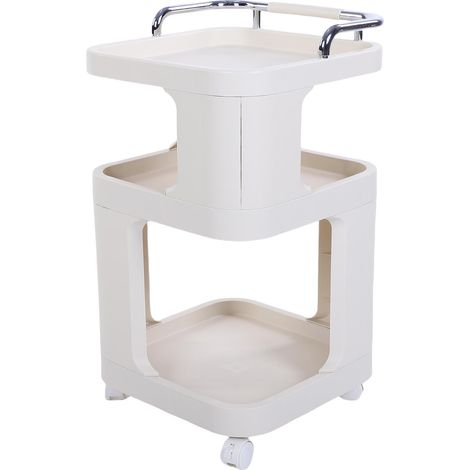 Chariot utilitaire roulant avec poignée, chariot de rangement multifonctionnel pour bureau et salon, organisateur de rangement mobile sur roulettes, format court (1/5)