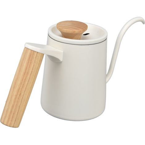Cafetière à filtre en acier inoxydable avec poignée et bec verseur en col de cygne long, 350 ml, blanc mat, 350 ml (1/5)