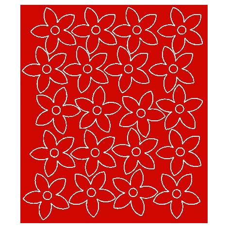 Stickers muraux fleurs pour fenêtre, 20 pièces, rouge brillant