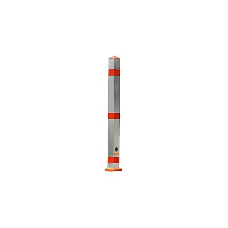 Poste de tubo de acero  extraíble  con funda  cuadrado  70 x