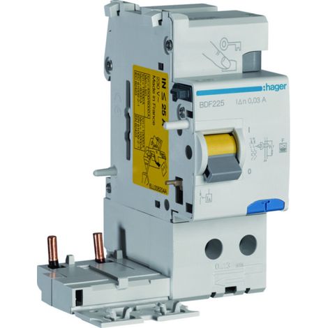 Bloc différentiel 2P 25A 30mA type F - HAGER BDF225