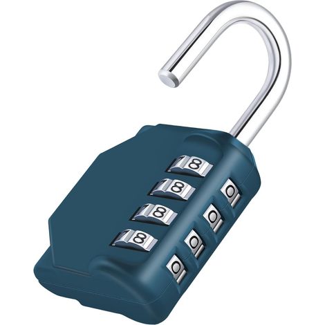 Cadenas à combinaison pour armoires, cadenas à code pour portail extérieur ou clôture, abri de jardin, cadenas à 4 chiffres pour casier de salle de sport, boîte à outils scolaire (vert foncé) 1p, Vert