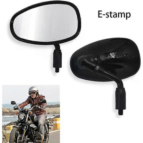 E-Stempel 10 mm Universal-Vintage-Oval-Motorrad-Rückspiegel für Prince Suzuki GV300SJXLGV (1/5)