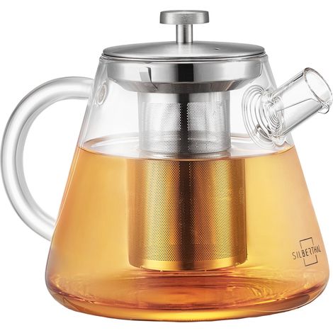 Théière en Verre 1,5L avec Infuseur Inox pour Thé et Tisane (1/5)