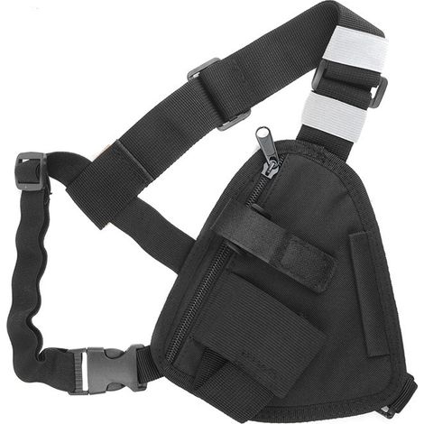 Lntyq Chest Harnais pour Radio Gilet Portable Sac Poitrine Noir avec Sangle Réglable Compatible avec Motorola  talkie Walkie Baofeng Léger et Durable Idéal pour les Activités en Plein Air