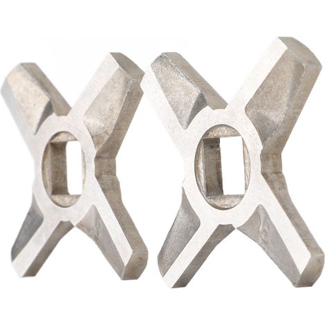 2 Pièces Lames Broyeur à Viande Universelles Acier Inoxydable Couteau Coupe Rechange pour Moulins (1/5)