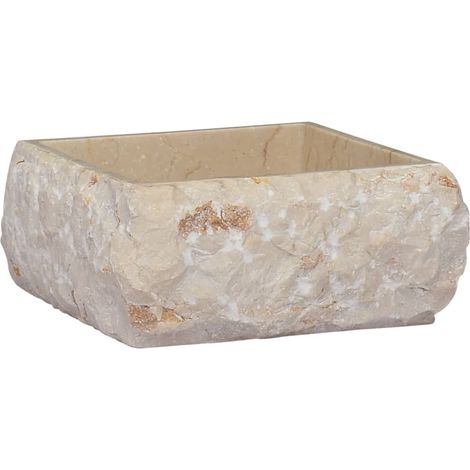 Lavabo Crème 30x30x13 cm Marbre (1/5)