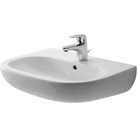 Duravit D-Code - Lavabo 550x430 mm, avec un trou pour robinet, blanc alpin 23105500002