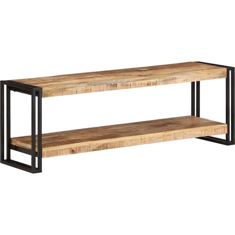 TV Cabinet 120x30x40 cm Rough Mango Wood vidaXL