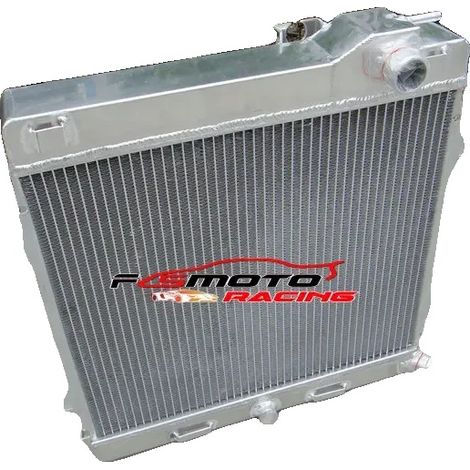 Radiador de aluminio, tamaño del núcleo 375 × 438 mm, tamaño total 520 × 508 mm, tapón del radiador incluido, compatible con coches deportivos clásicos E30 M3/320IS, construcción de alta calidad. (1/3)