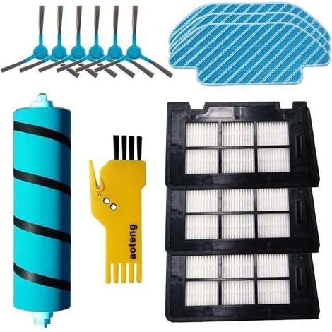Accesorios para aspiradora robot Cecotec Conga 4090 5090: Paquete de repuestos que incluye 1 cepillo principal, 3 filtros HEPA y 6 cepillos (1/4)
