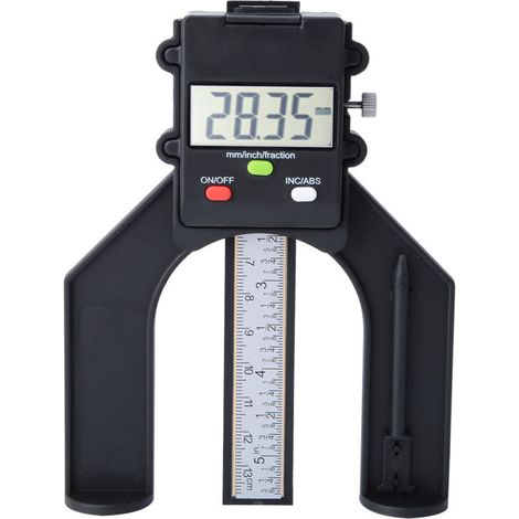 Digitales Tiefenmessgerät, Tiefenanzeige 0-80 mm, magnetisches LCD-Display, digitales Handwerkzeug für die Holzbearbeitung.