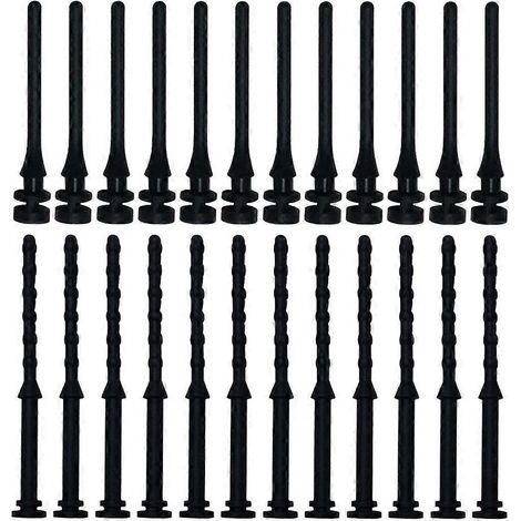 24 vis pour ventilateur de boîtier d'ordinateur, vis antichoc et antibruit pour PC-6.65x0.9cm-Black (1/3)