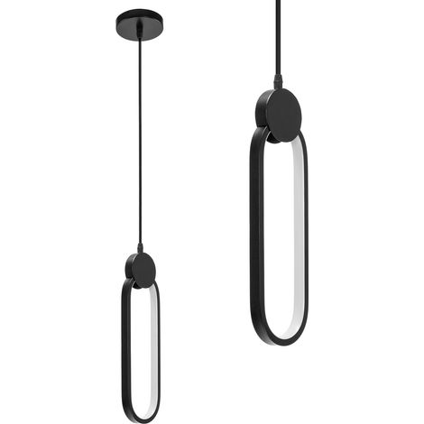 Pendant LED Lamp TOOLIGHT APP851-CP Black Metal Plastic 24W