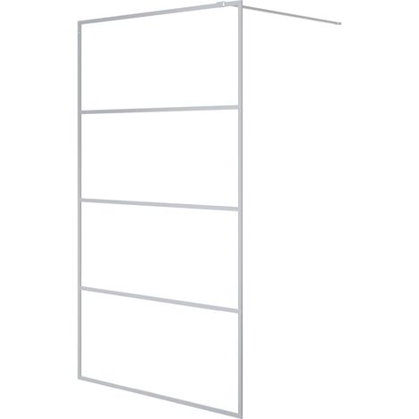 Maison Exclusive - Parete Doccia Walk in Argento 115x195 cm Vetro Trasparente ESG