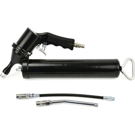 Pistola de engrase neumática de 400 cc, color negro (10 unidades) (1/5)