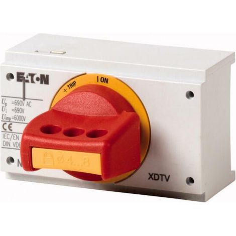 Eaton nzm1-xdtvr manopola per interruttori rotativi giallo rossa lucc