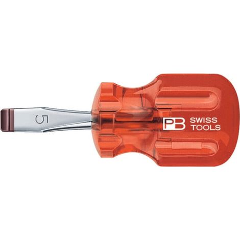 PB Swiss Tools Tournevis pour visà fente, court, Largeur embout (b): 4 mm