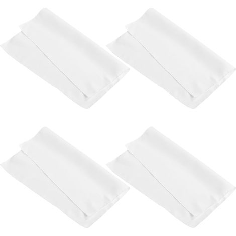 Serviettes en Tissu Blanc Lavables et Faciles à Nettoyer en Polyester Lot de 4 43x43 Cm Lors de Fêtes et Mariages pour Décoration de Table Élégante (1/5)