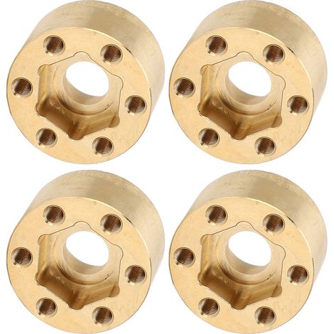 Dieses Set beinhaltet einen vergrößerten Sechskantadapter mit Gegengewichten aus Messing für verschleißfeste Felgen, geeignet für 1,9-Zoll- und 2,2-Zoll-Felgen, 12 mm/0,5 Zoll. (1/4)