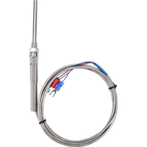 M8-Gewinde PT100 Platin-Widerstandsthermoelement, 50 mm Sonden-Temperatursensorkabel 0-400℃ (2 m) (1/5)
