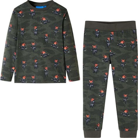 Teenpull – Kinderpyjama mit Langen Ärmeln Khaki 140 (1/5)