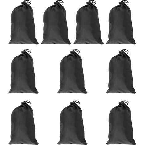 Sac de transport à cordon noir Pochette à cordon en polyester Sac de rangement étanche pour corde à sauter