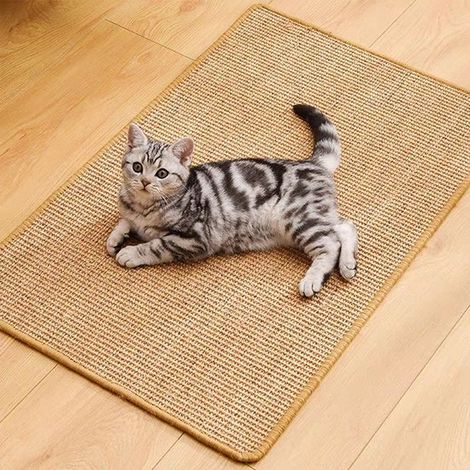 Alfombrillas rascadoras para gatos，alfombrillas de sisal para suelos，alfombrillas rascadoras horizontales，alfombrillas para gatos，40 x 60 cm (1/5)