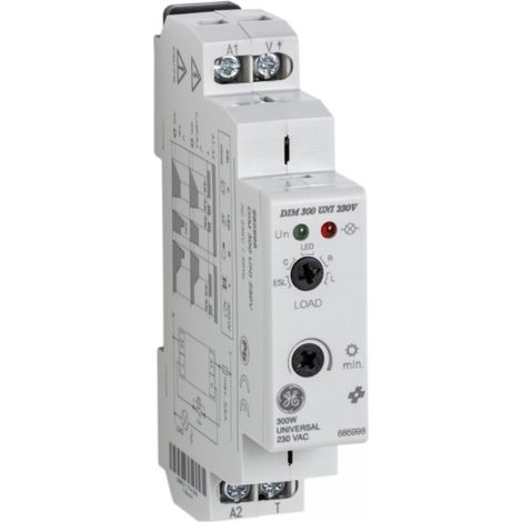 ABB – Variateur de lumière complet 300W – Commande par bouton poussoir – Charge 230V – Compatible avec lampes R, L, C, LED, ESL